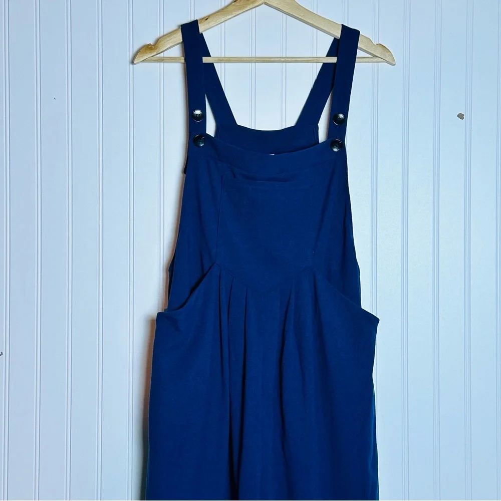 Halara Pockets Waffle Casual Jogger Overalls Women's Blue Jumpsuit Large - Picture 10 of 17